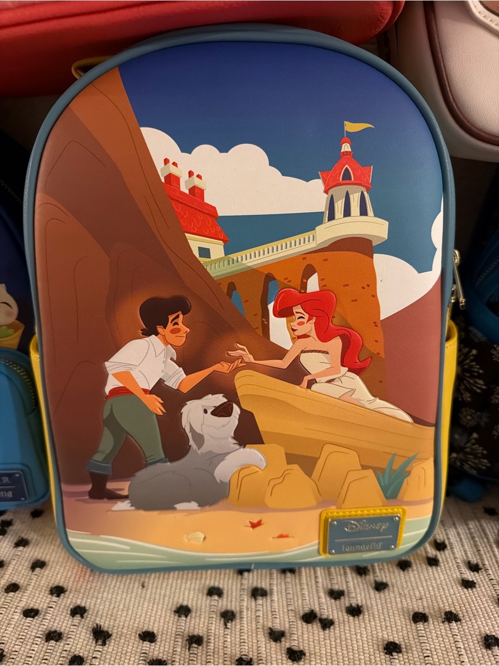 Disney Ariel & Prince Mini Backpack in Blue, Red, Yellow